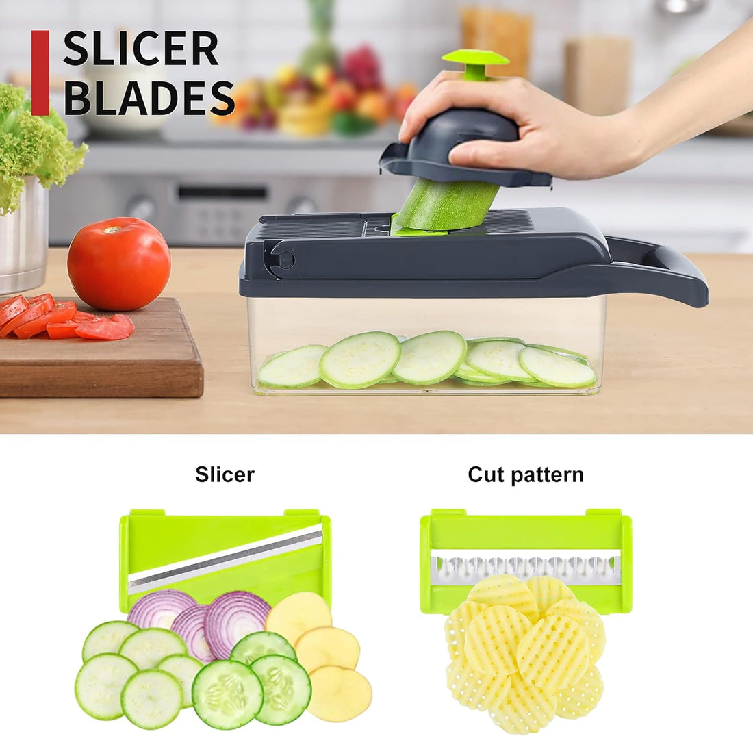 Vegetable Chopper, Onion Chopper, Mandolin Slicer, Pro 10 in 1 Professional Food Chopper