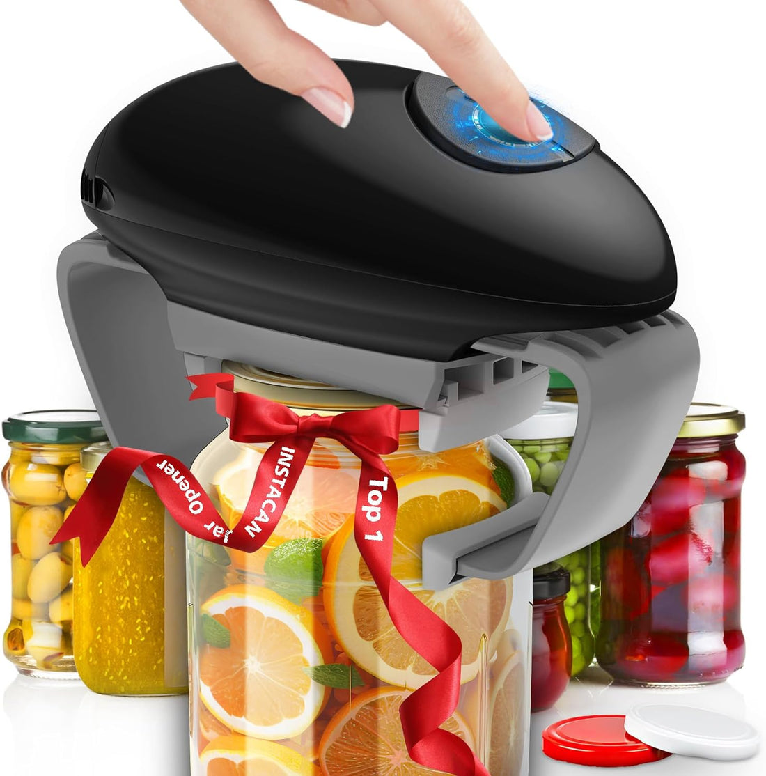 Higher Torque and One Touch Electric Jar Opener