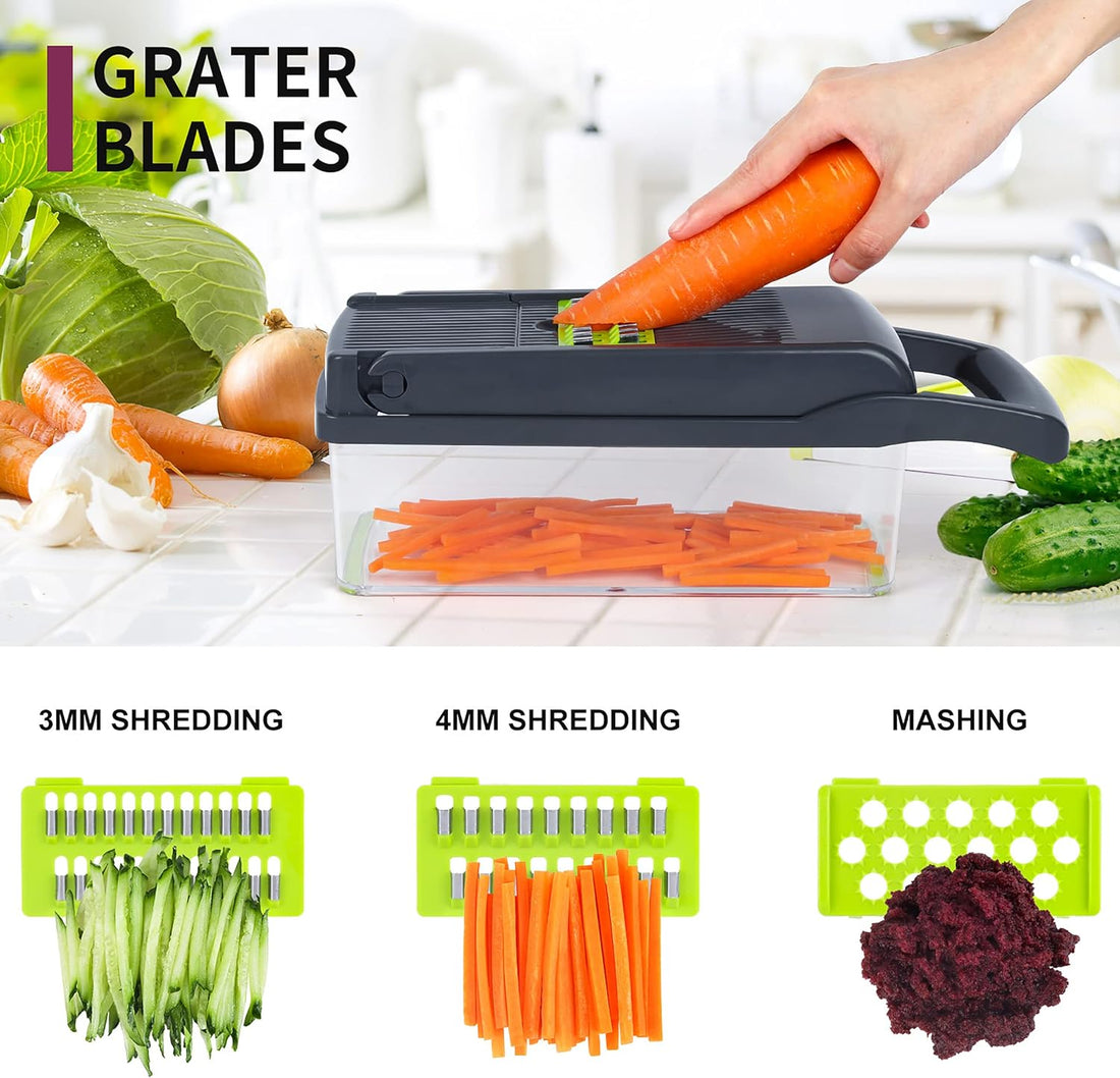 Vegetable Chopper, Onion Chopper, Mandolin Slicer, Pro 10 in 1 Professional Food Chopper