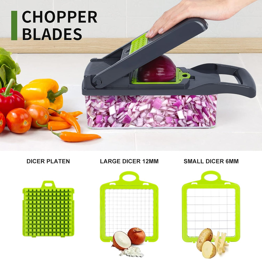 Vegetable Chopper, Onion Chopper, Mandolin Slicer, Pro 10 in 1 Professional Food Chopper